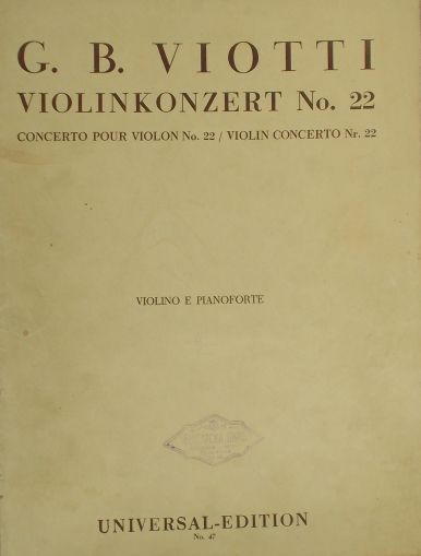 Viotti -Violin-Concert Nr.22