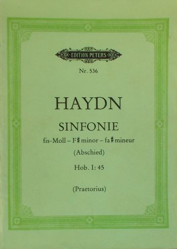 Haydn  Symphonie №45 (Abdchied) fis-moll