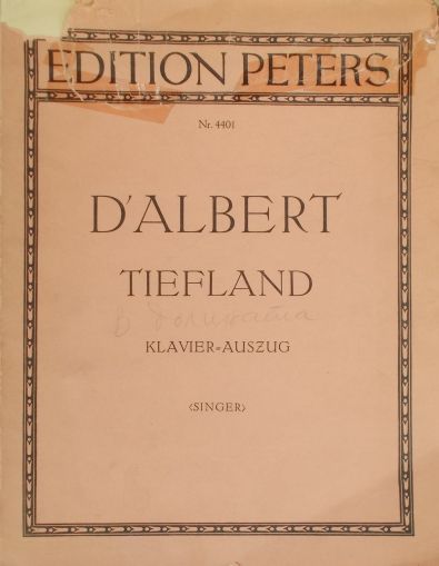 D'Albert-Tiefland opera-klavier