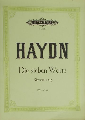 Haydn - Die sieben Worte des erlosers am Kreuze klavierauszug