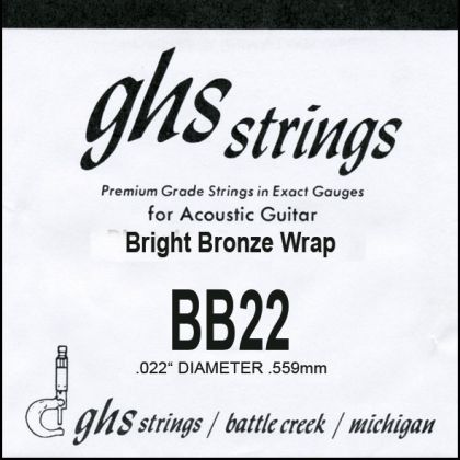 GHS BB22 струна bright bronze за акустична китара  0.22