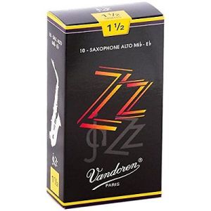 Vandoren Jazz Alt sax reeds size 1 1/2 - box. 10 reeds in box