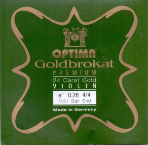 Otima Goldbrokat Е 24K gold string for Violin 0,26 with ball end