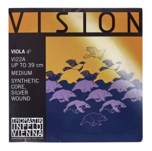Thomastik Vision струна за цигулка D Syntetic core/Pure silver wound