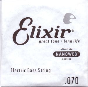 Elixir Nickel plated steel 3rd single string with NANOWEB coating l- size: 080
