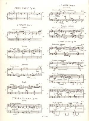 Scriabin -  Pieces for piano Band II