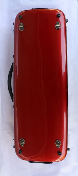 правоъгълен калъф за виола червен металик