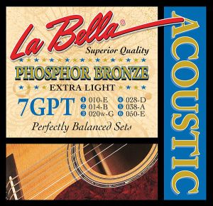 La Bella 7GPT струни за акустична китара Phosphor bronze 010/050