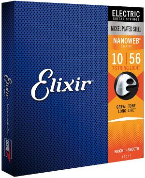 Elixir струни за 7-стр.електрическа китара с Original Nanoweb ultra thin coating 010-056