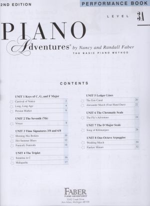 Началнa школa  за пиано   Level 3A-Performance book