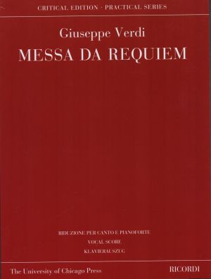 Verdi - Messa de Requiem vocal score Critical Edition