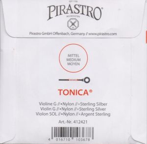 Pirastro Tonica струна за цигулка G Silver/Synthetic