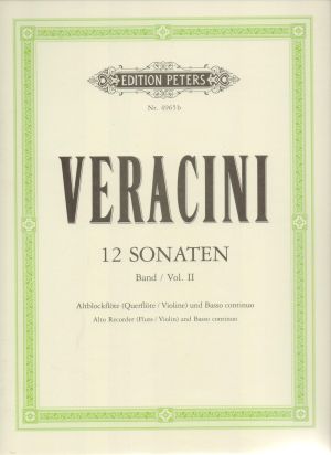 Верачини - 12 Сонати за алтова блокфлейта(флейта/цигулка) и бассо континуо том II