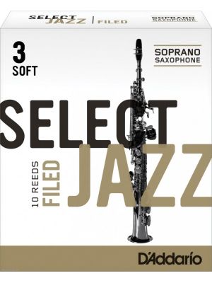Rico Select Jazz Soprano Saxophone reeds size 3 soft - box