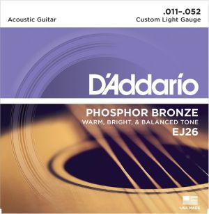 D'addario strings for acoustic guitar EJ26