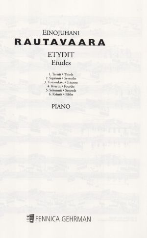 Einojuhani Rautavaara - Etudes for piano
