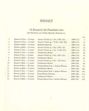 Bach - 16 Concerten BWV972-987