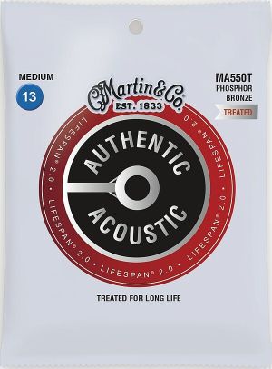 Martin 013-056 MA 550T Lifespan струни за акустична китара Phosphor bronze Treated