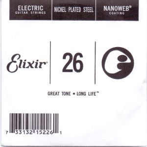 Elixir 026 единична струнa за електрическа китара с Nanoweb покритие