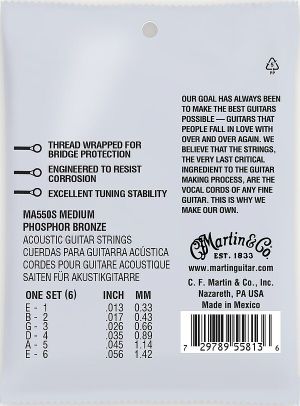 Martin 13-56 струни за акустична китара Marquis Phosphor bronze MA 550S 