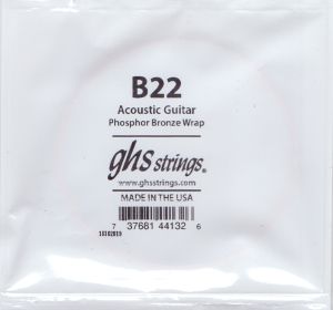 GHS единична струна Фосфор бронз за акустична китара 022
