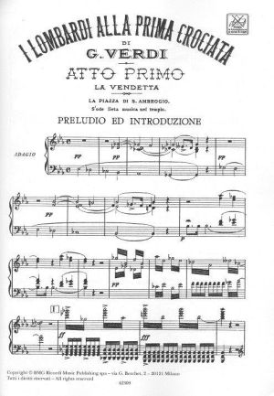 Verdi - I Lombardi alla prima crociata vocal score