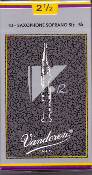 Vandoren V12 размер 2 1/2 платъци за сопран саксофон - кутия