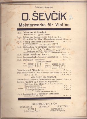 Sevcik - School of violin technique op.1 heft III