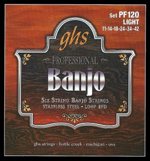 струни GHS PF 120 за 6-струнно банджо Stainless Steel