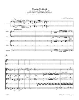 Бетховен  Концерт за пиано №4 сол мажор оп.58  (пиано и струнен квинтет)