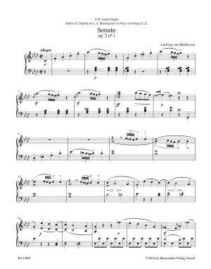  Beethoven  Three Sonatas for Piano in F minor, A major, C major op. 2