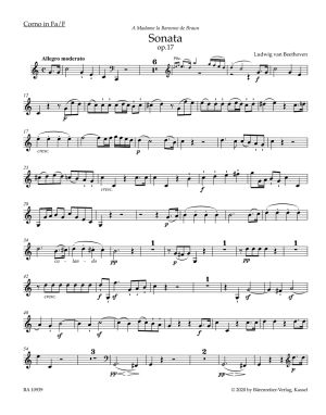 Бетховен  Соната за пиано и валдхорна или виолончело оп.17