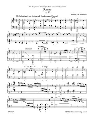 Beethoven Sonata for Pianoforte in E minor op. 90