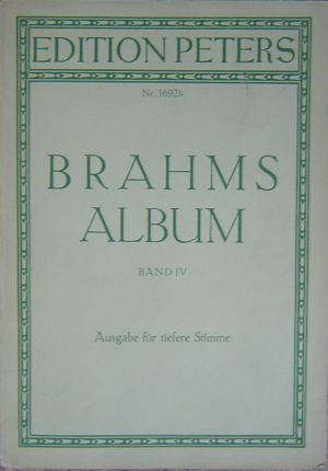 Брамс Песенен албум Band IV за нисък глас