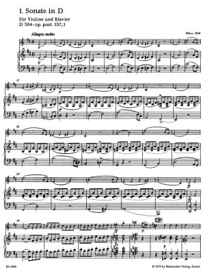 Шуберт - Три Сонати за цигулка и пиано оп.137