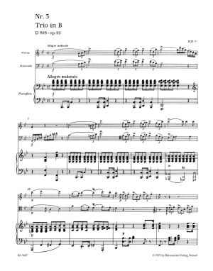 Шуберт - Трио за пиано цигулка и чело в си бемол мажор оп.99 D898