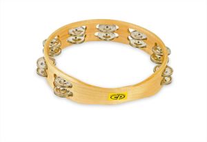 LATIN PERCUSSION TAMBOURINE CP WOOD Double rowed CP390