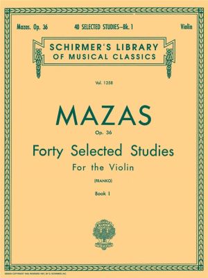 Mazas - Thirty Special Studies  op.36 for violin book I