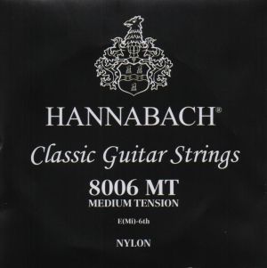 Hannabach 8006 MT Silver-Plated medium tension E 6th string for classical guitar