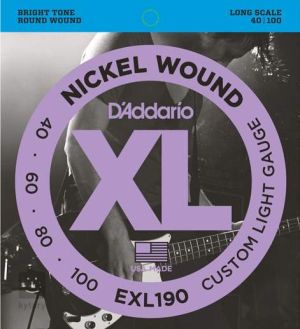 Daddario EXL190 струни за бас китара nickel round wound 040 - 100