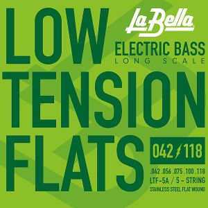 La Bella LTF-5A Low T. Flex Flat  струни за 5 стр.бас китара Stainless steel 042/118