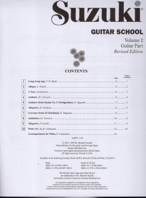 Начална школа по китара SUZUKI , VOL. 2 