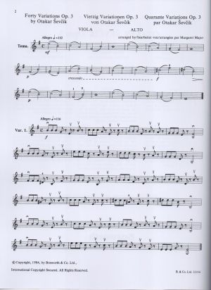 Sevcik - 40 Variations for viola op. 3
