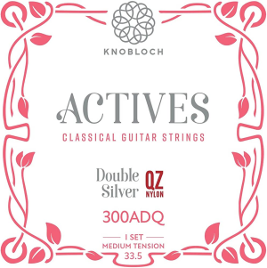 Knobloch Actives QZ Nylon 300ADQ Medium Tension Classical Guitar Strings, Complete Set