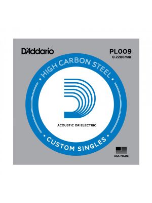 Daddario  PL009 Carbon единична струнa за акустична/ електрическа  китара