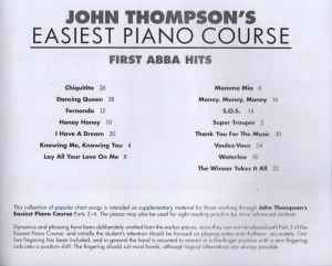 THOMPSON'S EASIEST PIANO COURSE FIRST ABBA HITS