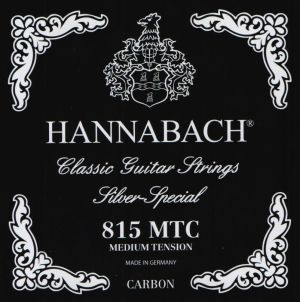 Hannabach 815MTC with E1,H2,G3 Carbon Medium tension strings set for classical guitar