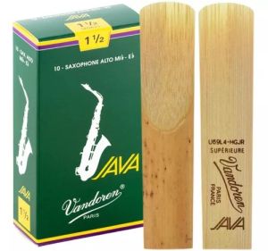 Vandoren Java 1 1/2 size Alt sax reeds - box