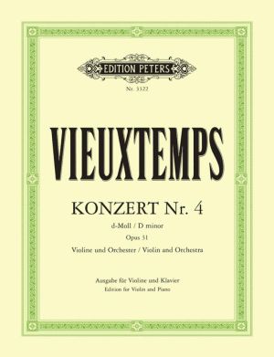 Henri Vieuxtemps CONCERTO NO.4 IN D MINOR OP.31