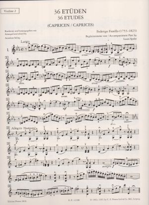 Фиорило 36 Етюда - Акомпанимент за 2-ра цигулка